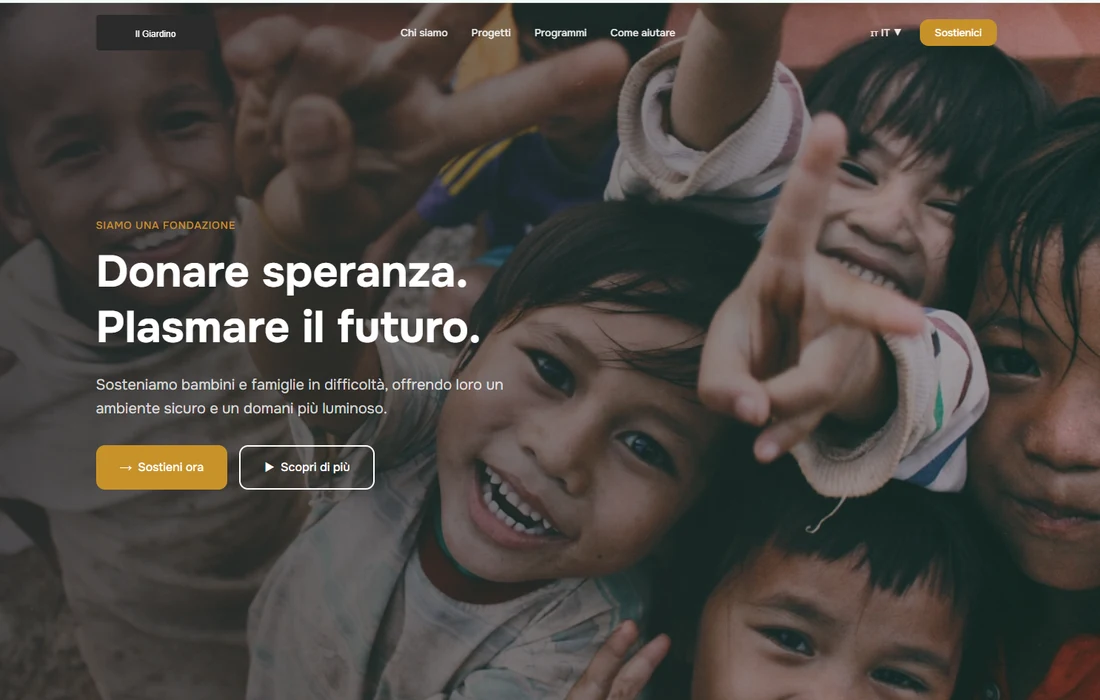 Il Giardino dei Bambini NGO website — work in progress